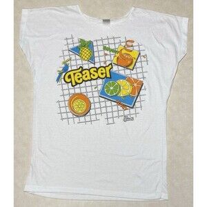 Vintage Nestea Ice Teaser Graphic Single Stitch Promo T-shirt One Size USA